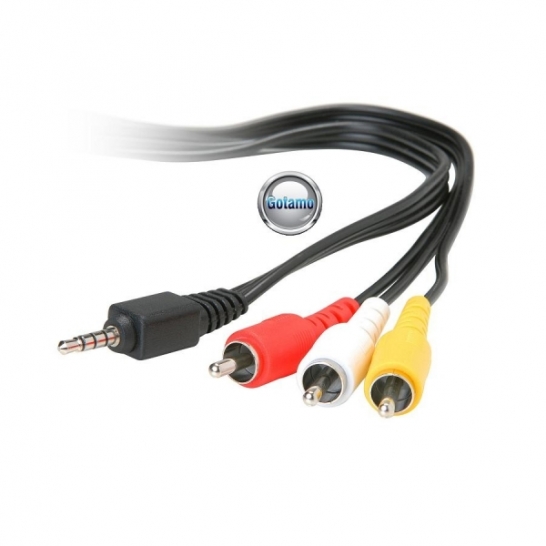 Universalus audio video kabelis su 3.5mm jungtimi iš www.gotamo.lt 