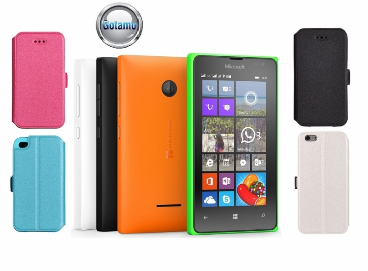 Slim Diary dėklai Microsoft Lumia 435 mobiliesiems telefonams iš www.gotamo.lt