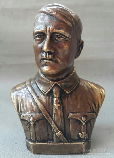 Senas A.Hitlerio bronzinis biustas statula