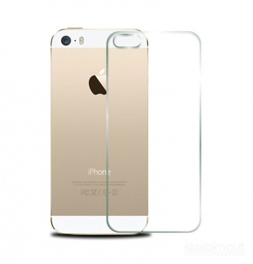 Grūdinto stiklo apsauginė plėvelė iPhone 5 5S (galinio dangtelio)