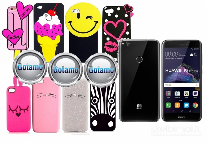 Ausys silikoniniai dėklai Huawei P9 Lite (2017) mobiliesiems telefonams