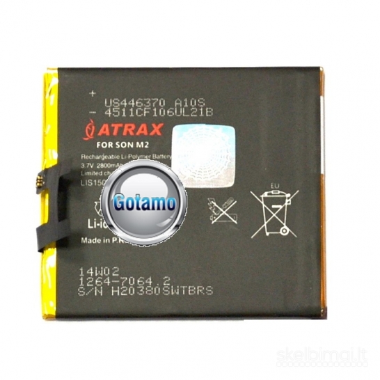 Akumuliatorius baterija Sony Xperia M2 M2 Aqua E3 telefonams www.gotamo.lt