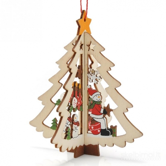 Medinė kalėdinė 3D dekoracija