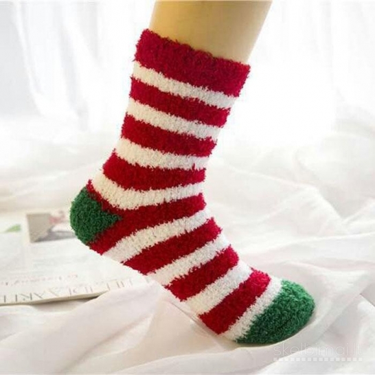 Minkštos šiltos kalėdinės kojinės